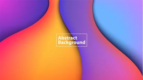 Minimal fluid abstract background. Dynamic colorful shapes composition. Stock-Illustration