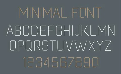 Minimal Font Stock Illustration