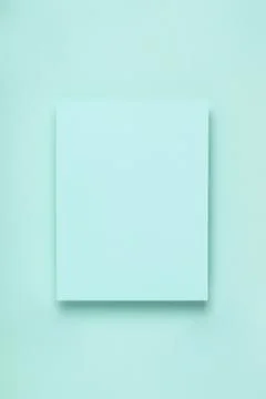Minimal frame geometric composition mock up. Blank sheet of paper postcard on Stock Photos