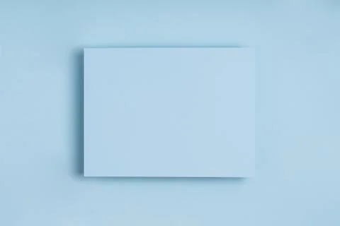 Minimal frame geometric composition mock up. Blank sheet of paper postcard on Stock Photos
