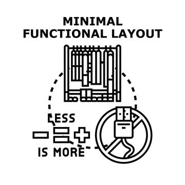 Minimal functional layout for modern lifestyle concepts Stock Illustration
