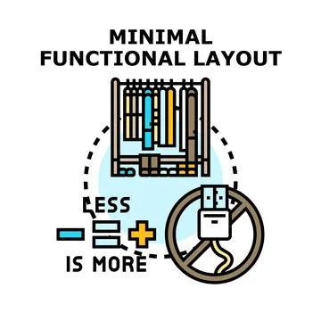 Minimal functional layout for modern lifestyle concepts Stock Illustration