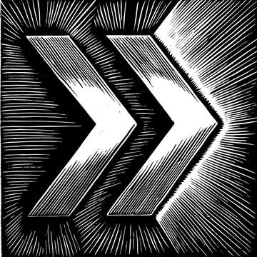 Minimal future ready logo mark abstract forward m Stock Illustration