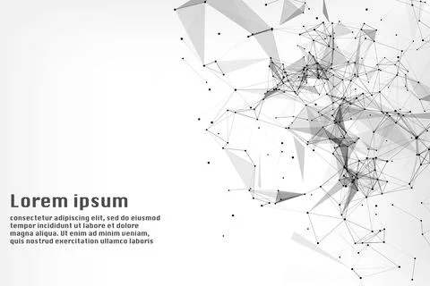 Minimal Futuristic Geometric Pattern Technology Connection Spider Web Vector Illustrazione stock