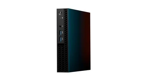 Minimal futuristic server tower with gradient light isolated on white Illustrazione stock