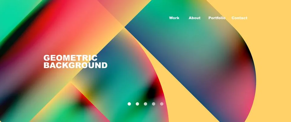 Minimal geometric abstract background. Circle and line design. Trendy techno Stock Illustration