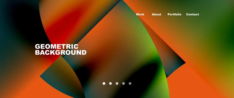 Minimal geometric abstract background. Circle and line design. Trendy techno Stock Illustration