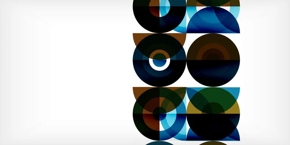 Minimal geometric abstract background. Circle square and triangle design. Trendy イラスト素材