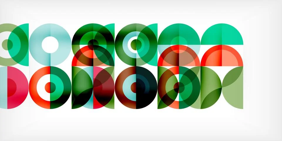 Minimal geometric abstract background. Circle square and triangle design. Trendy Illustrazione stock