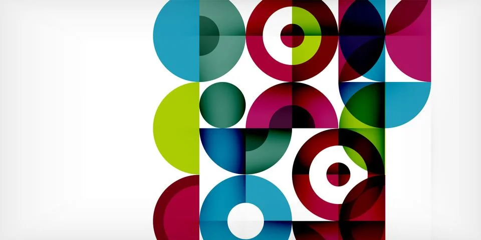 Minimal geometric abstract background. Circle square and triangle design. Trendy イラスト素材