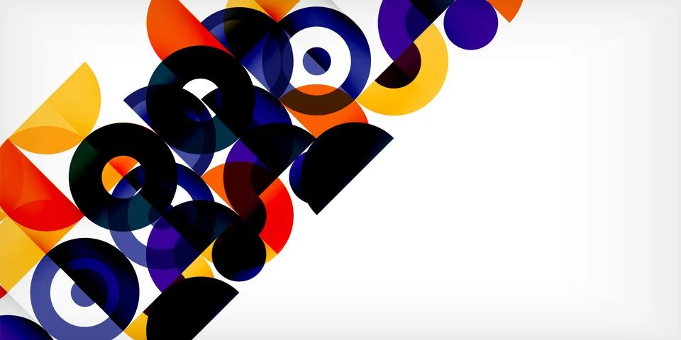 Minimal geometric abstract background. Circle square and triangle design. Trendy イラスト素材