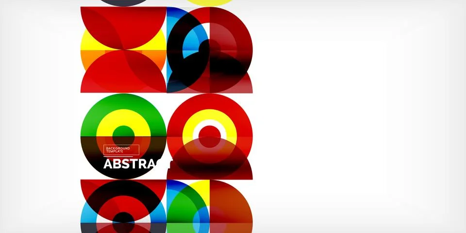 Minimal geometric abstract background. Circle square and triangle design. Trendy イラスト素材