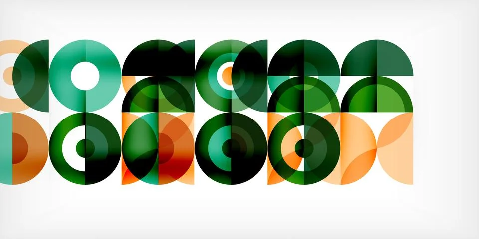 Minimal geometric abstract background. Circle square and triangle design. Trendy Stock Illustration