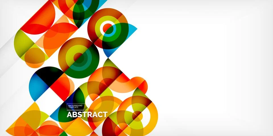 Minimal geometric abstract background. Circle square and triangle design. Trendy 스톡 일러스트