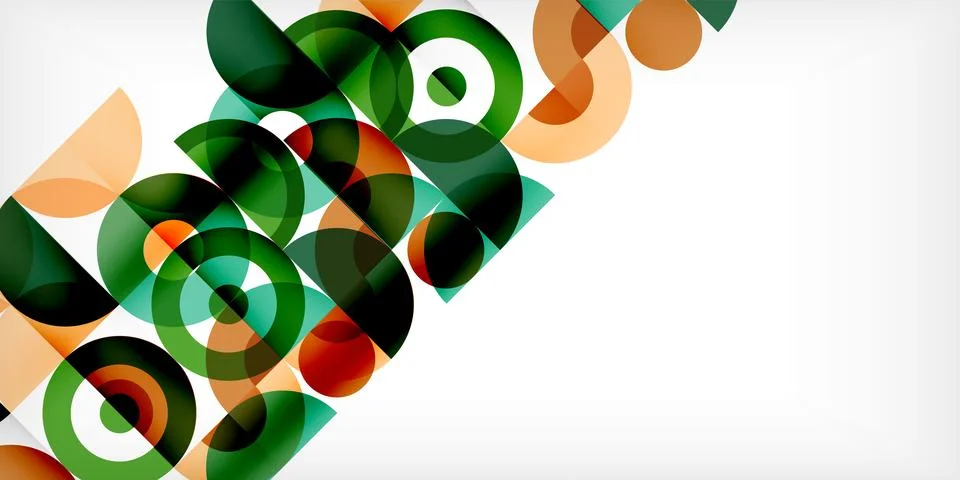 Minimal geometric abstract background. Circle square and triangle design. Trendy Illustrazione stock