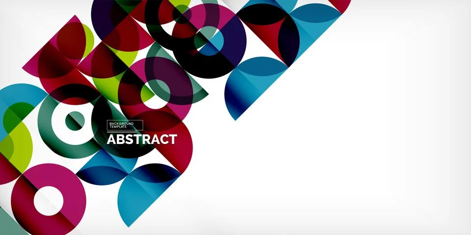Minimal geometric abstract background. Circle square and triangle design. Trendy Illustrazione stock