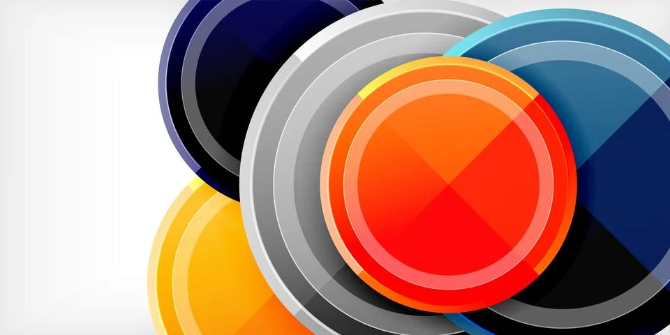 Minimal geometric abstract background. Circle triangle design Stock Illustration