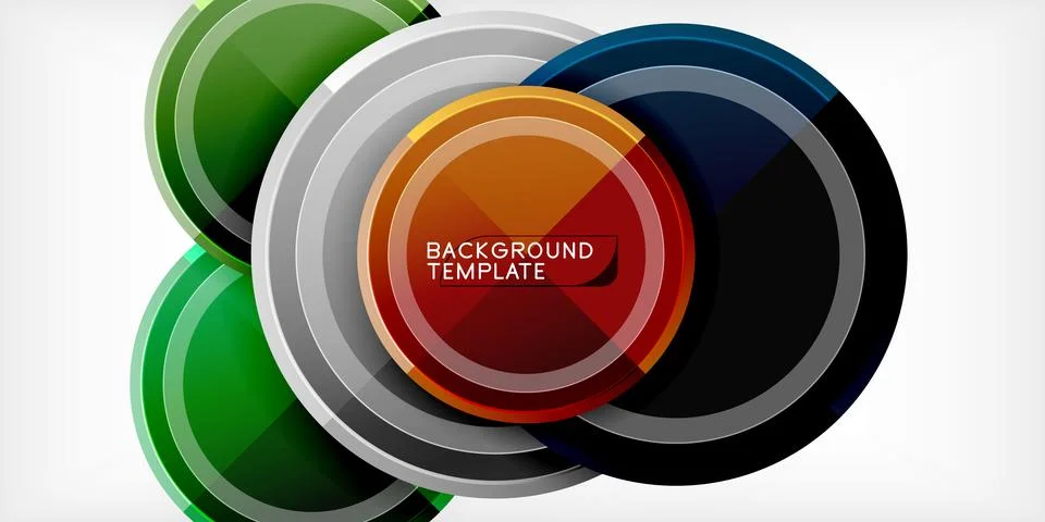 Minimal geometric abstract background. Circle triangle design Illustrazione stock