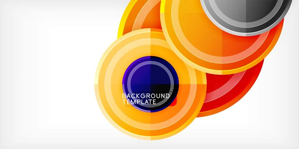 Minimal geometric abstract background. Circle triangle design Stock Illustration