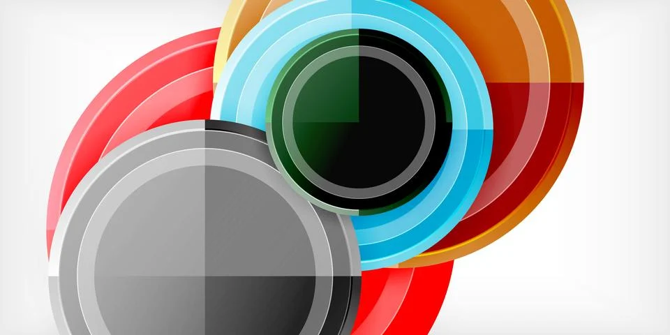 Minimal geometric abstract background. Circle triangle design Stock Illustration