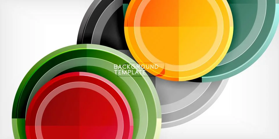 Minimal geometric abstract background. Circle triangle design Stock Illustration