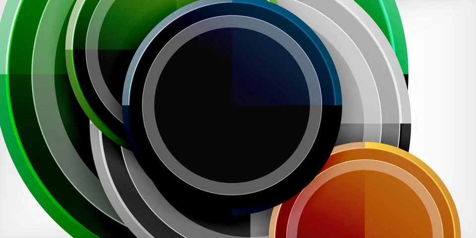 Minimal geometric abstract background. Circle triangle design Stock Illustration
