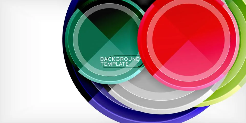 Minimal geometric abstract background. Circle triangle design Stock Illustration