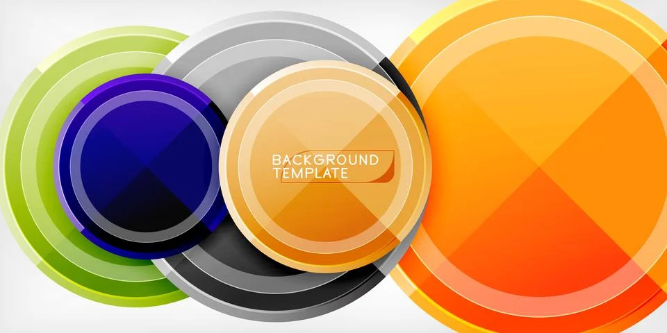 Minimal geometric abstract background. Circle triangle design Stock Illustration