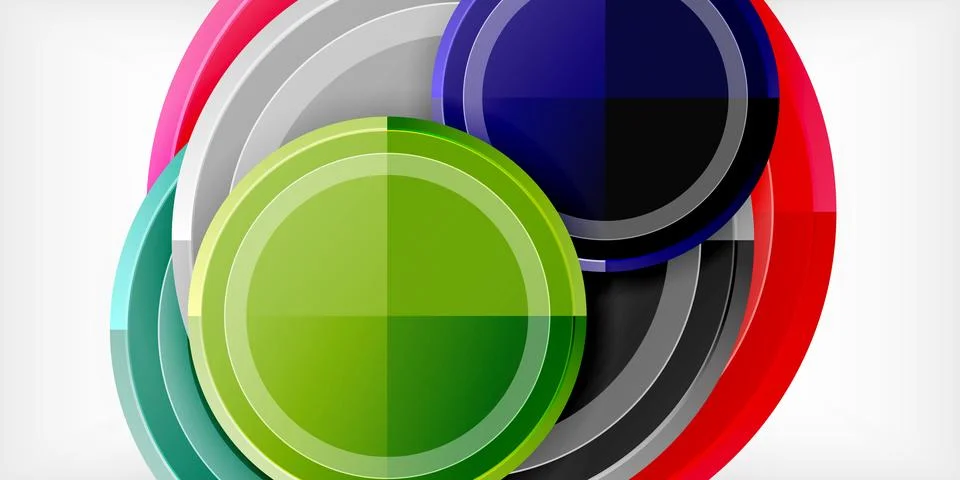Minimal geometric abstract background. Circle triangle design Stock Illustration