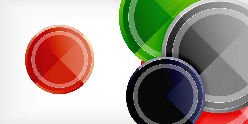 Minimal geometric abstract background. Circle triangle design Stock Illustration