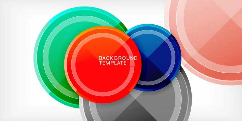 Minimal geometric abstract background. Circle triangle design Stock Illustration