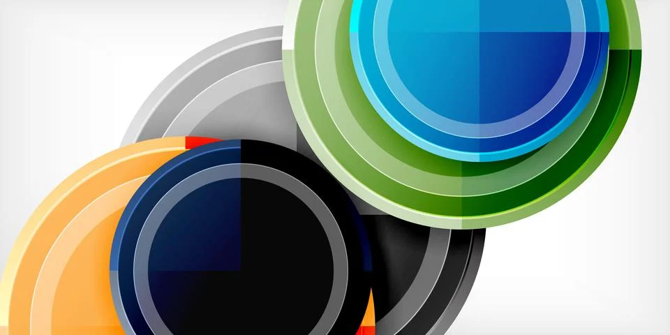 Minimal geometric abstract background. Circle triangle design Stock Illustration