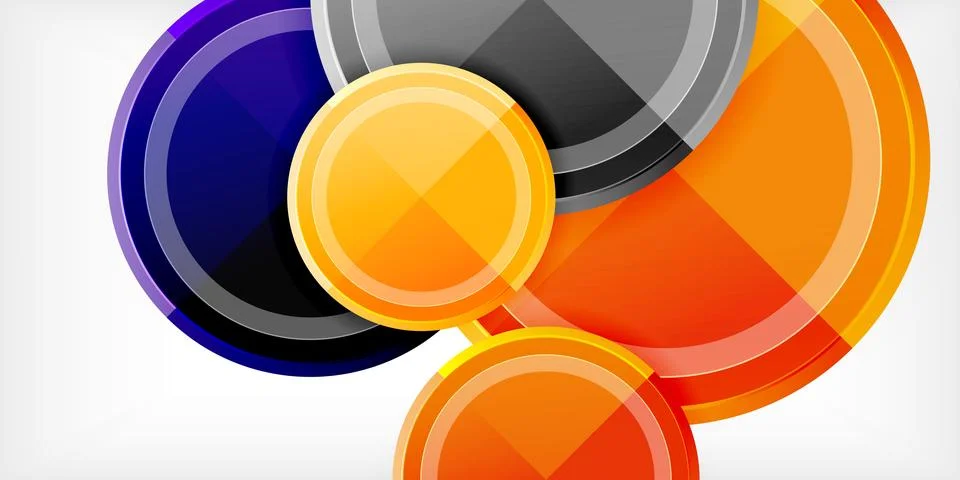 Minimal geometric abstract background. Circle triangle design イラスト素材