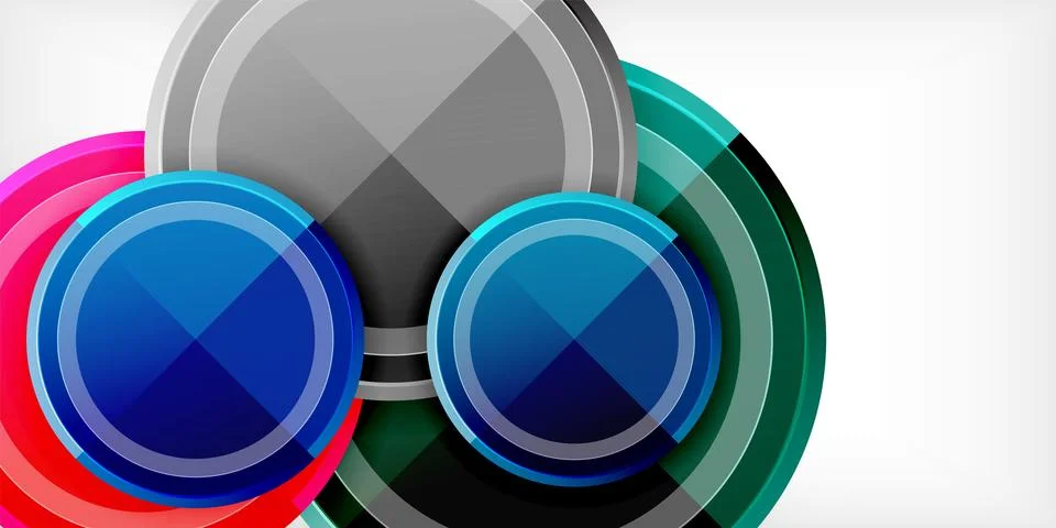 Minimal geometric abstract background. Circle triangle design Stock Illustration