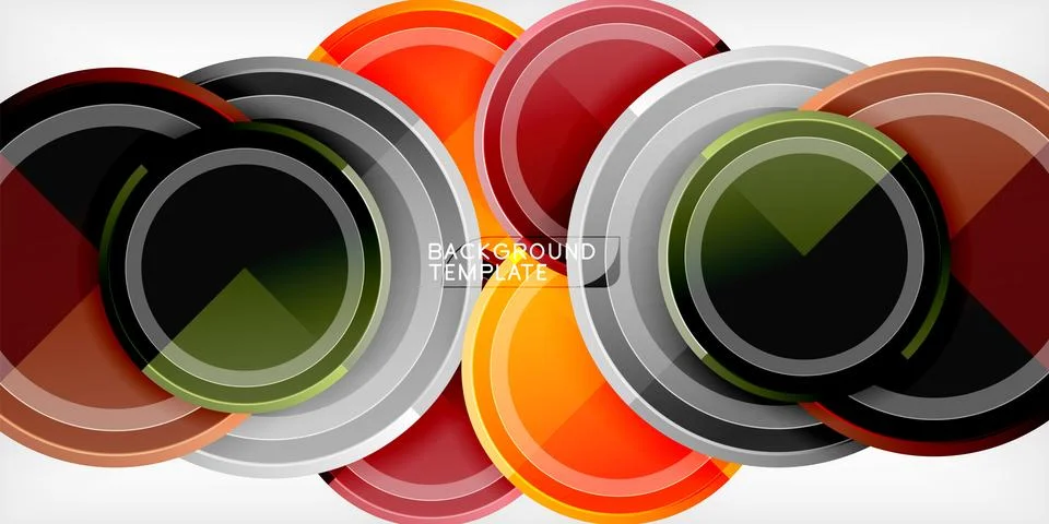 Minimal geometric abstract background. Circle triangle design Stock Illustration