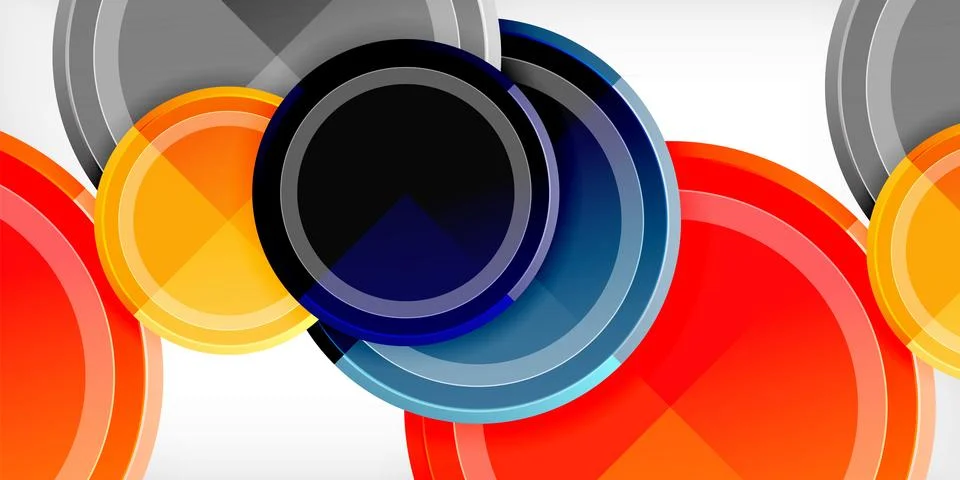Minimal geometric abstract background. Circle triangle design Stock Illustration