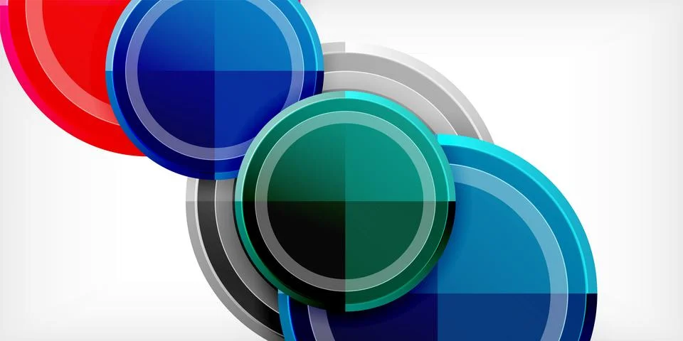 Minimal geometric abstract background. Circle triangle design Stock Illustration