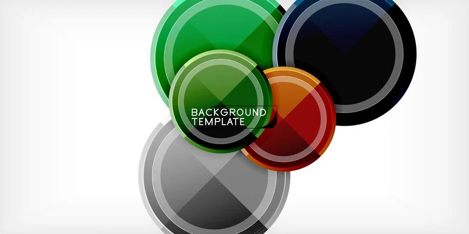 Minimal geometric abstract background. Circle triangle design Stock Illustration