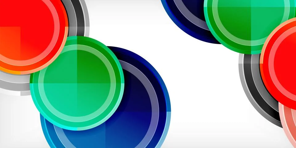 Minimal geometric abstract background. Circle triangle design Stock Illustration