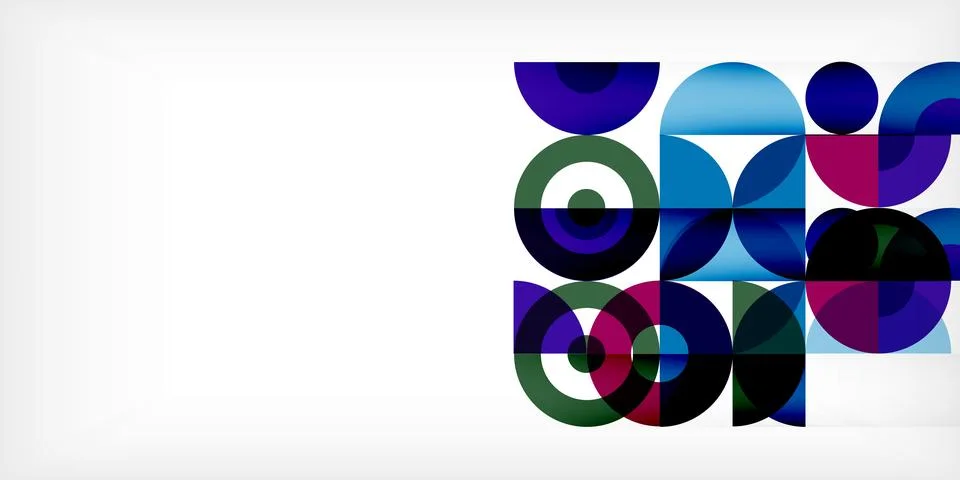Minimal geometric abstract background. Circle square and triangle design. Trendy イラスト素材