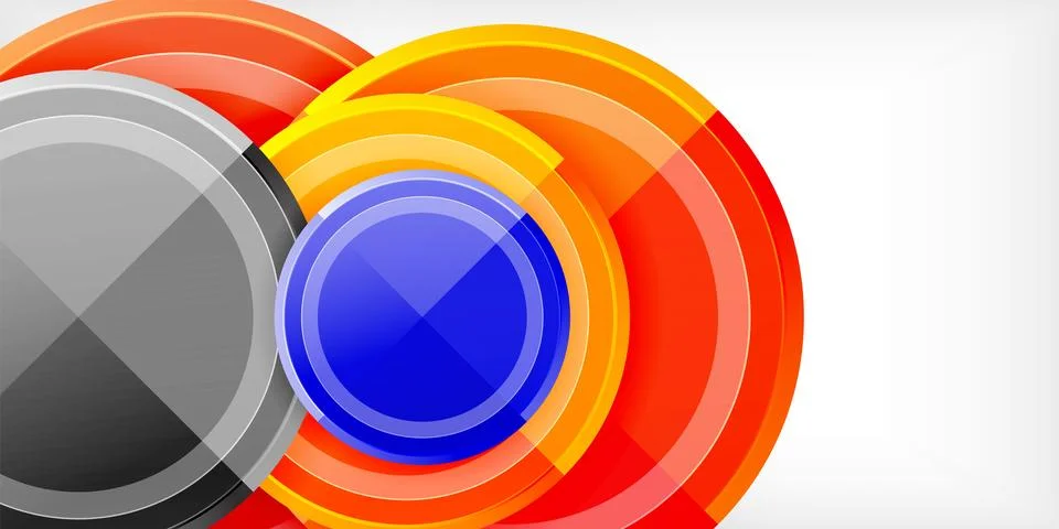 Minimal geometric abstract background. Circle triangle design Stock Illustration