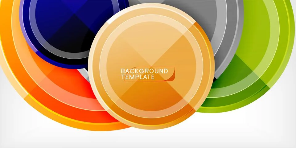 Minimal geometric abstract background. Circle triangle design Stock Illustration