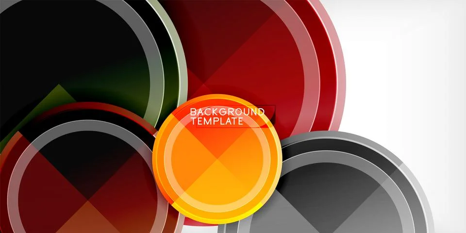 Minimal geometric abstract background. Circle triangle design Stock Illustration