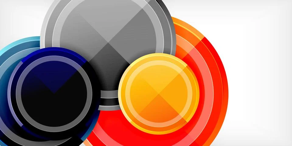 Minimal geometric abstract background. Circle triangle design 스톡 일러스트