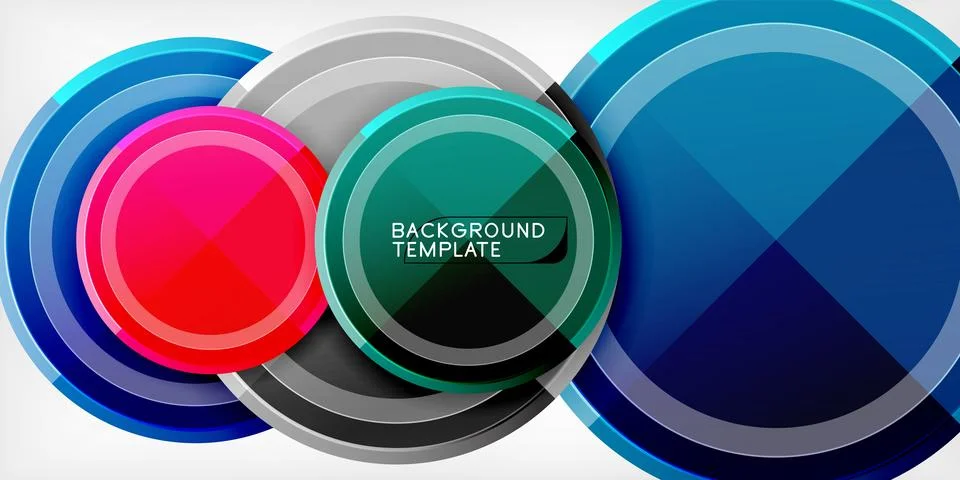 Minimal geometric abstract background. Circle triangle design Illustrazione stock