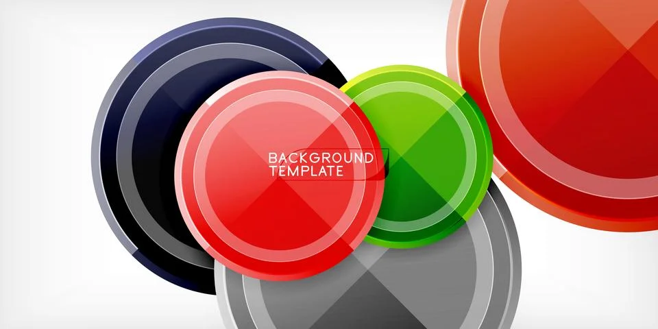 Minimal geometric abstract background. Circle triangle design Stock Illustration