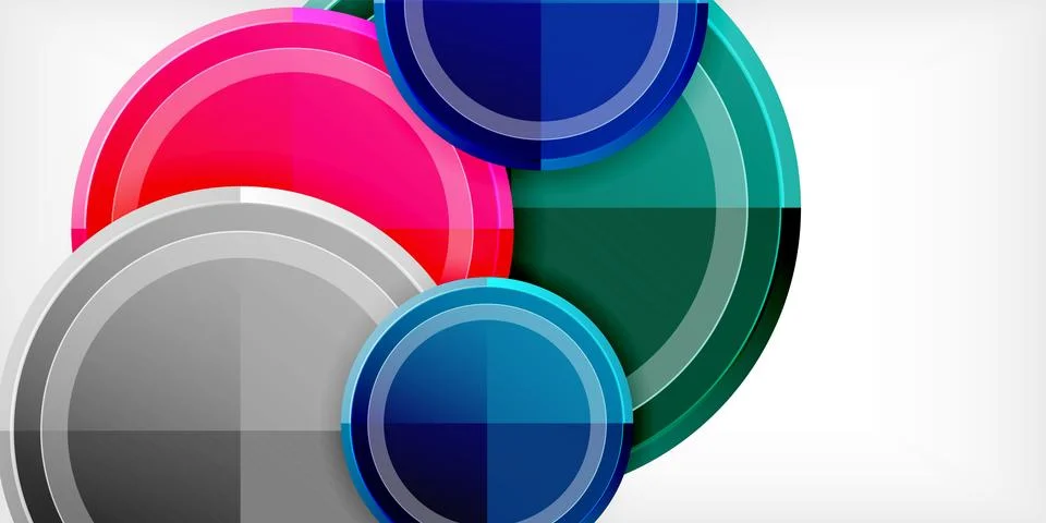 Minimal geometric abstract background. Circle triangle design Stock Illustration