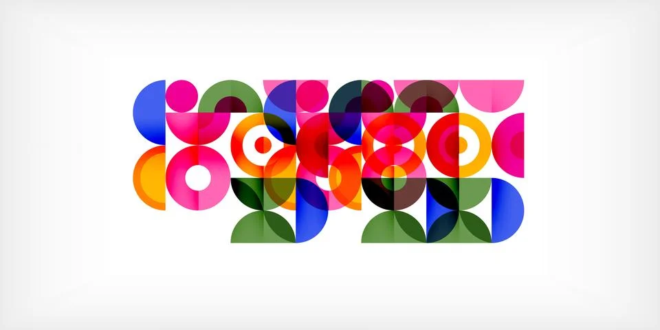 Minimal geometric abstract background. Circle square and triangle design. Trendy 스톡 일러스트