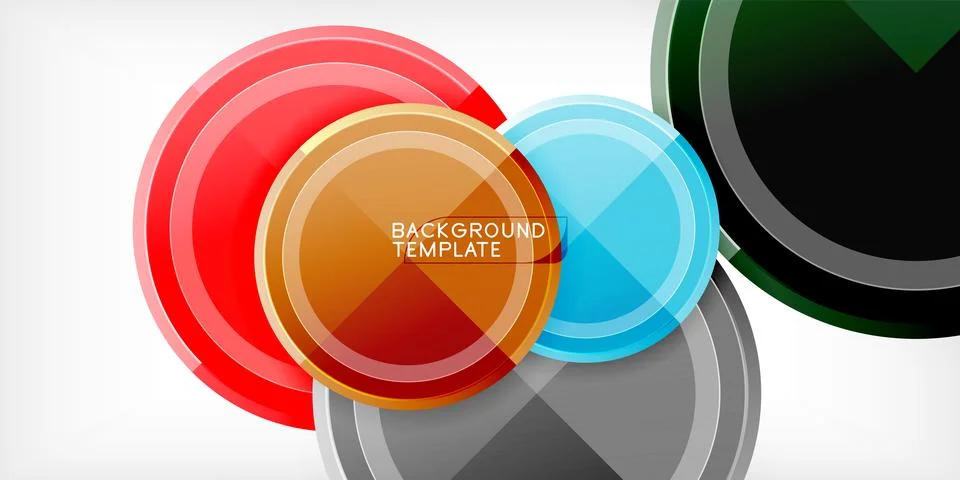 Minimal geometric abstract background. Circle triangle design Stock Illustration
