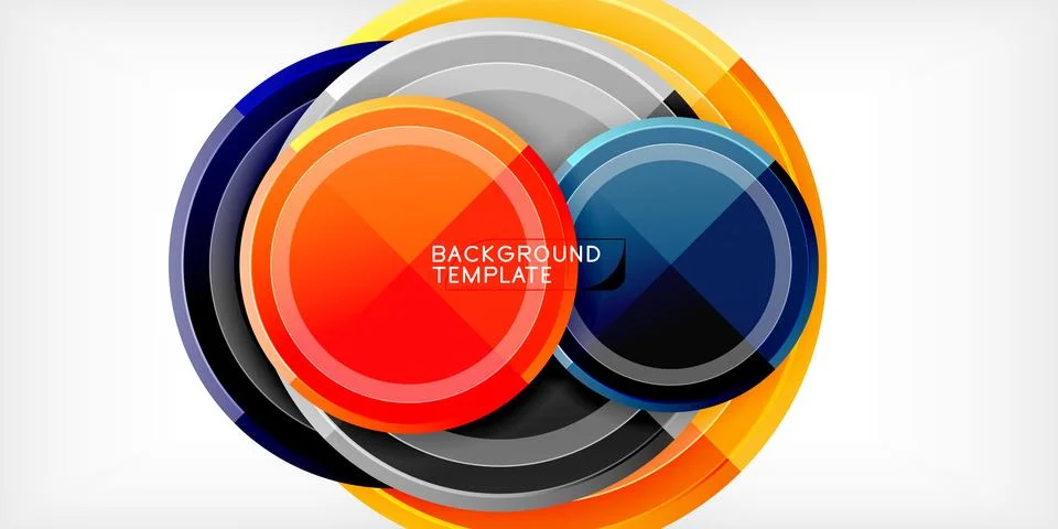 Minimal geometric abstract background. Circle triangle design Illustrazione stock